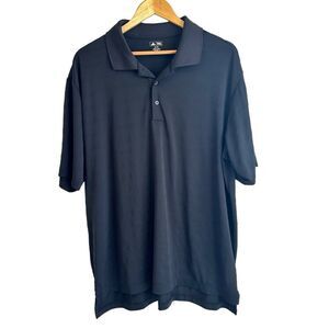 Adidas Men's Black Textured Golf Shirt Size XL